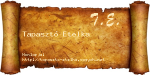 Tapasztó Etelka névjegykártya